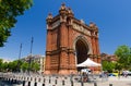 The Arc de Triomf - triumphal arch in Barcelona city, Catalonia, Spain Royalty Free Stock Photo
