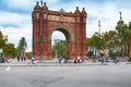 The Arc de Triomf, Triumphal Arch used as the main access gate for the 1888 Barcelona World Fair, Barcelona, Spain