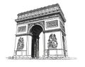 Arc de triomphe Royalty Free Stock Photo