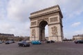 Arc de Triomphe, Arch of Triumph, Famous Tourism Landmark in Paris France Royalty Free Stock Photo