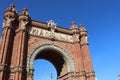 Arc de Triomphe of Barcelona on a sunny day, Catalonia, Spain Royalty Free Stock Photo