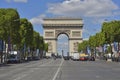 Arc de Triomphe, Champs Elysee. Paris Royalty Free Stock Photo