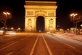 Arc de triomphe and champs ÃÂ©lysÃÂ©es Royalty Free Stock Photo