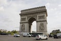 Arc de triomphe de l`Etoile or Triumphal Arch of the Star at Place Charles de Gaulle in Paris, France Royalty Free Stock Photo