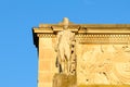 The Arc de Triomphe du Carrousel, in Europe, in France, in ile de France, in Paris, in summer, on a sunny day Royalty Free Stock Photo