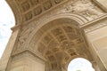 The Arc de Triomphe du Carrousel is a triumphal arch in Paris, located in the Place du Carrousel Royalty Free Stock Photo