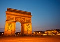 Arc de triomphe at dusk 1