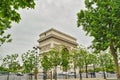 Arc de triomphe etoile, city of Paris with historical buildings, France