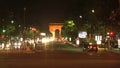 Arc de Triomphe evening time lapse with fast cars, Paris, France