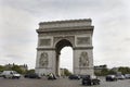 Arc de triomphe de l`Etoile or Triumphal Arch of the Star at Place Charles de Gaulle in Paris, France Royalty Free Stock Photo