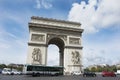 Arc de triomphe de l`Etoile or Triumphal Arch of the Star at Place Charles de Gaulle in Paris, France Royalty Free Stock Photo