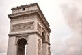 Arc de Triomphe de lÃ¢â¬â¢Ãâ°toile with smoke in the backgorund