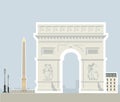 Arc de Triomphe and the Luxor Obelisk, Paris