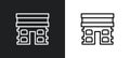 arc de triomphe outline icon in white and black colors. arc de triomphe flat vector icon from buildings collection for web, mobile