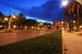 Arc de Triomphe in Parc de la Ciutadella at dusk, Barcelona