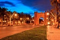 Arc de Triomphe in Parc de la Ciutadella at dusk, Barcelona Royalty Free Stock Photo