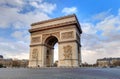 Arc de triomphe Paris city at day Royalty Free Stock Photo