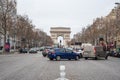 Arc de Triomphe in Paris During Cloudy Day Royalty Free Stock Photo