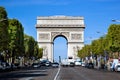 Arc de Triomphe, Paris, France. Royalty Free Stock Photo