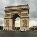 Arc de triomphe in paris france