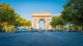 Arc de triomphe in Paris at sunset