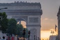 Arc de triomphe in Paris after the 2018 World Cup Royalty Free Stock Photo