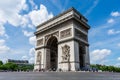 The Arc De Triomphe on a sunny day