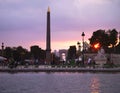 Arc De Triomphe and Tuileries Garden at Sunset in Paris