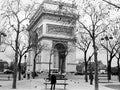 Arc de Triomphe in winter