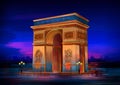 Arc De Triomphe world famous historical monument of Paris