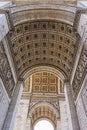 Arc de Triumphe stone vault Royalty Free Stock Photo