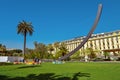 Arc de Venet, metal sculpture by Bernar Venet