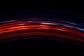 Arc of energy lines of red and blue ectoplasm