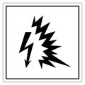 Arc Flash Symbol Sign, Vector Illustration, Isolate On White Background Label .EPS10 Royalty Free Stock Photo