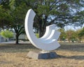 Arc Segment by Anthony Padovano on the grounds of the Ridgewood Belcher Recreation Center in East Dallas, Texas.