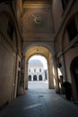 Arc to main square in Brescia with orologio wall clock from th Royalty Free Stock Photo