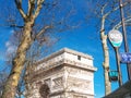 Paris Arc de Triomphe & Bus Stop signs Place Etoile France