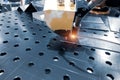 Arc welding robot. Example of working with a laser pointer