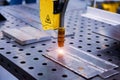 Arc welding robot. Example of working with a laser pointer