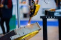 Arc welding robot. Example of working with a laser pointer