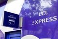 Arcachon , Aquitaine / France - 10 08 2019 : LCL express french bank signage logo