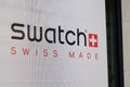 Arcachon , Aquitaine / France - 10 08 2019 : Swatch store sign logo watchmaker boutique