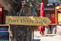 Arcachon Bay, France. Decorative sign in the oyster port of Gujan Mestras