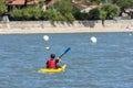 Arcachon bay, France. Sea kayak on the bay Royalty Free Stock Photo