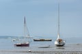 Arcachon Bay at low tide in front of the dune of Pilat, France Royalty Free Stock Photo