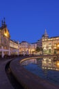 Arcada on Plaza de la Republica in Braga at dawn