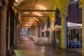 Arcade in the center of Italian town Mantua