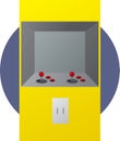 Arcade coin operated videogame illustration