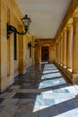 Arcade at the Corfu Museum of Asian Art in Greece Royalty Free Stock Photo