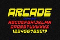 Arcade game retro style font Royalty Free Stock Photo